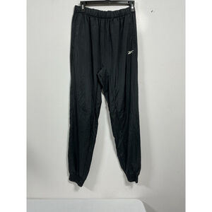 Womans Rebok Pullon Athletic Pants Small Black Elastic Waist/ankles